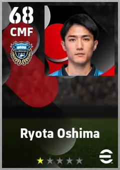 Ryota Oshima eFootball 2026 player card — 68 OVR CMF
