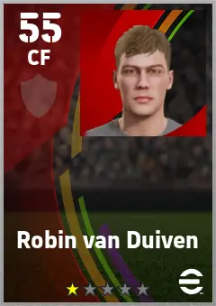 Robin van Duiven eFootball 2026 player card — 59 OVR CF