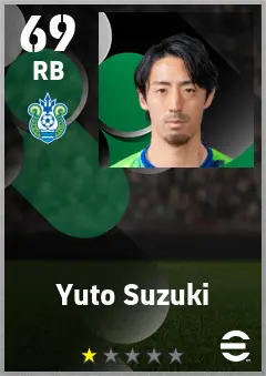 Yuto Suzuki eFootball 2026 player card — 69 OVR RB