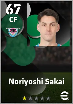 Noriyoshi Sakai eFootball 2026 player card — 67 OVR CF