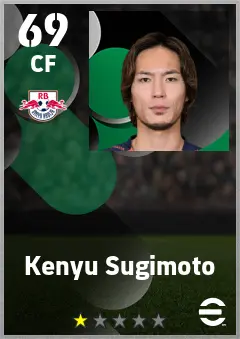 Kenyu Sugimoto eFootball 2026 player card — 69 OVR CF