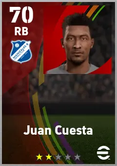 Juan Cuesta eFootball 2026 player card — 70 OVR RB