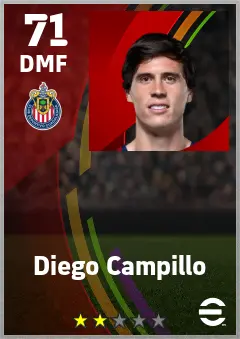Diego Campillo eFootball 2026 player card — 71 OVR DMF