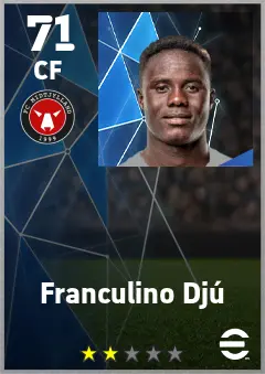 Franculino Dju eFootball 2026 player card — 71 OVR CF