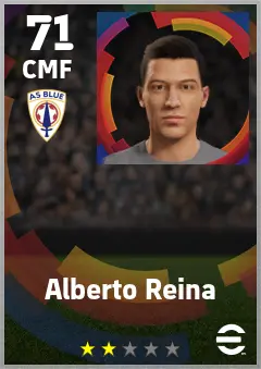 Alberto Reina eFootball 2026 player card — 71 OVR CMF