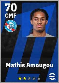 Mathis Amougou eFootball 2026 player card — 70 OVR CMF