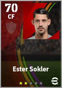 Ester Sokler eFootball 2026 player card — 70 OVR CF