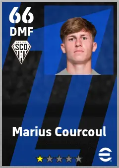 Marius Courcoul eFootball 2026 player card — 66 OVR DMF