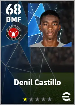 Denil Castillo eFootball 2026 player card — 68 OVR DMF