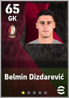 Belmin Dizdarevic eFootball 2026 player card — 65 OVR GK