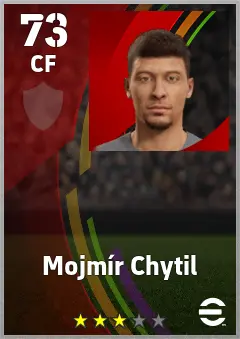 Mojmir Chytil eFootball 2026 player card — 73 OVR CF