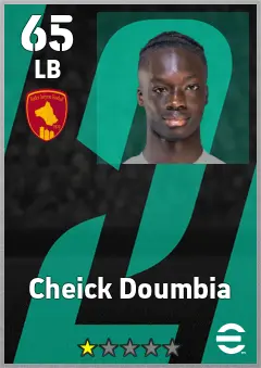 Cheick Doumbia eFootball 2026 player card, 65 OVR LB