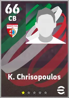 K. Chrisopoulos eFootball 2026 player card — 66 OVR CB