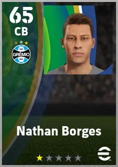 Nathan Borges eFootball 2026 player card — 65 OVR CB