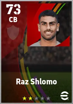 Raz Shlomo eFootball 2026 player card — 73 OVR CB