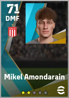Mikel Amondarain eFootball 2026 player card — 71 OVR DMF