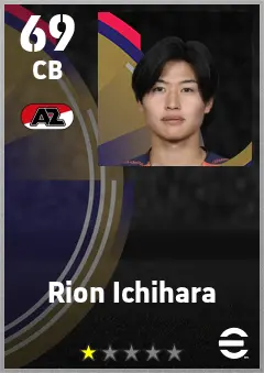Rion Ichihara eFootball 2026 player card — 69 OVR CB