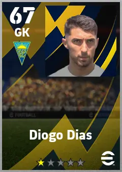 Diogo Dias eFootball 2026 player card — 67 OVR GK