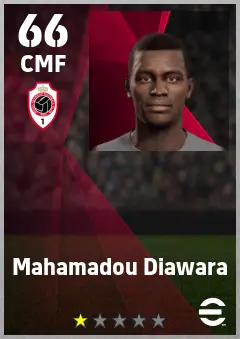 Mahamadou Diawara eFootball 2026 player card — 66 OVR CMF