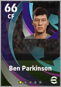 Ben Parkinson eFootball 2026 player card — 66 OVR CF