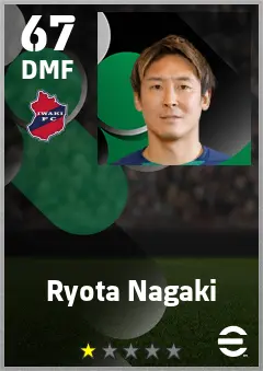 Ryota Nagaki eFootball 2026 player card — 67 OVR DMF