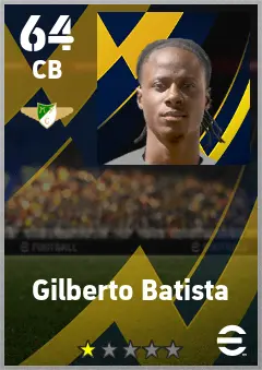 Gilberto Batista eFootball 2026 player card — 64 OVR CB