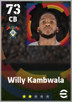 Willy Kambwala eFootball 2026 player card — 73 OVR CB