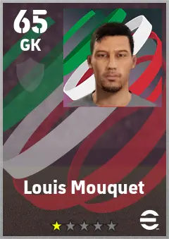Louis Mouquet eFootball 2026 player card — 65 OVR GK