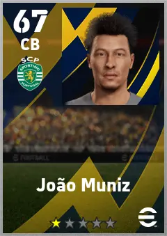 Joao Muniz eFootball 2026 player card — 67 OVR CB