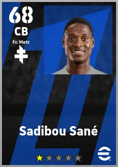 Sadibou Sane eFootball 2026 player card — 68 OVR CB