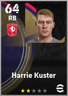 Harrie Kuster eFootball 2026 player card, 64 OVR RB