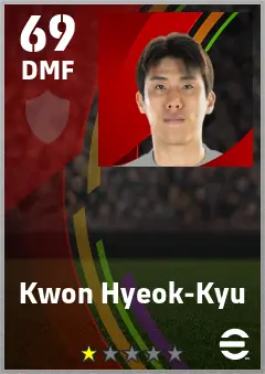 Kwon Hyeok-Kyu eFootball 2026 player card — 69 OVR DMF