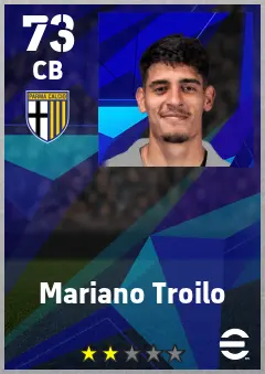 Mariano Troilo eFootball 2026 player card — 73 OVR CB