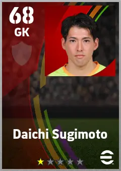 Daichi Sugimoto eFootball 2026 player card — 68 OVR GK