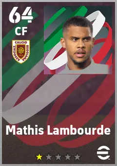 Mathis Lambourde eFootball 2026 player card — 64 OVR CF