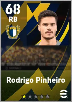 Rodrigo Pinheiro eFootball 2026 player card — 68 OVR RB