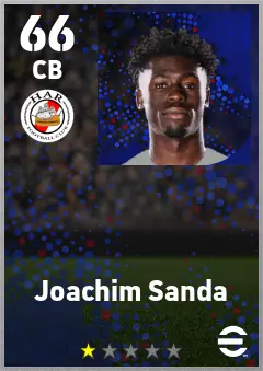 Joachim Sanda eFootball 2026 player card — 66 OVR CB