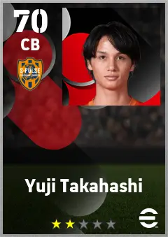 Yuji Takahashi eFootball 2026 player card — 70 OVR CB