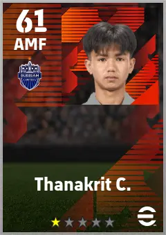Thanakrit C. eFootball 2026 player card — 61 OVR AMF