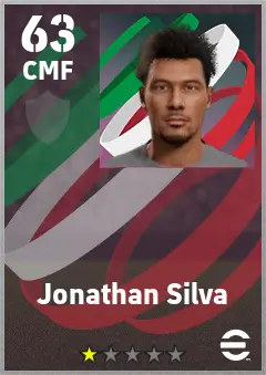 Jonathan Silva eFootball 2026 player card — 63 OVR CMF