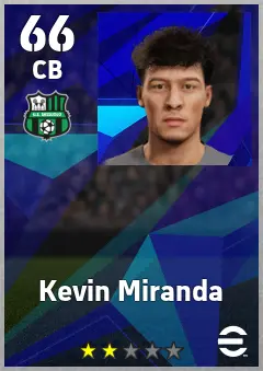 Kevin Miranda eFootball 2026 player card, 66 OVR CB
