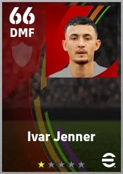 Ivar Jenner eFootball 2026 player card — 66 OVR DMF