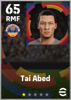 Tai Abed eFootball 2026 player card — 65 OVR RMF