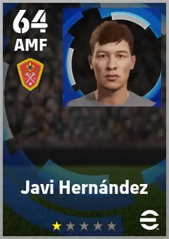 Javi Hernandez eFootball 2026 player card — 64 OVR AMF