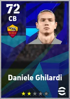 Daniele Ghilardi eFootball 2026 player card — 72 OVR CB