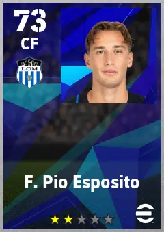 F. Pio Esposito eFootball 2026 player card — 73 OVR CF