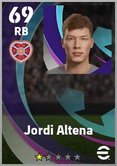 Jordi Altena eFootball 2026 player card — 69 OVR RB