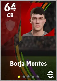 Borja Montes eFootball 2026 player card — 64 OVR CB