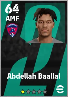 Abdellah Baallal eFootball 2026 player card — 64 OVR AMF