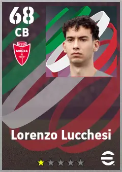 Lorenzo Lucchesi eFootball 2026 player card — 68 OVR CB